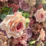 FW024 Autumn roses flower wall backdrop 8x8ft cloth fabric backup - Image 3