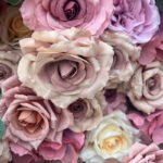 FW024 Autumn roses flower wall backdrop 8x8ft cloth fabric backup - Image 4