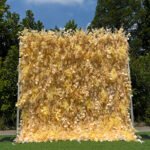 FW026 Yellow plants flower wall backdrop 8x8ft cloth fabric backup