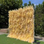 FW026 Yellow plants flower wall backdrop 8x8ft cloth fabric backup - Image 7