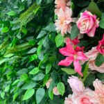 FW027 Grass wall with flowers flower wall backdrop 8x8ft cloth fabric backup - Image 2