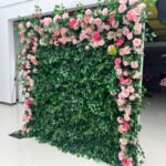 FW027 Grass wall with flowers flower wall backdrop 8x8ft cloth fabric backup - Image 6