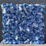FW029 Sky blue roses flower wall backdrop 8x8ft cloth fabric backup