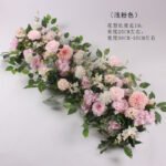 TR0001 rose with leaves table runner for wedding decoration - Image 9