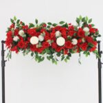 TR0001 rose with leaves table runner for wedding decoration - Image 6