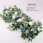 TR0001 rose with leaves table runner for wedding decoration - Image 8