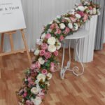 TR0002 Roses peonies table runner for wedding decoration - Image 10