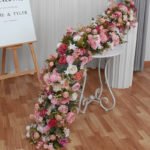 TR0002 Roses peonies table runner for wedding decoration - Image 12