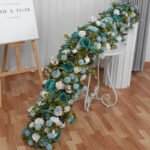 TR0002 Roses peonies table runner for wedding decoration - Image 13