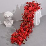 TR0003 Rose delphinium table runner for wedding decoration - Image 10