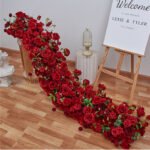 TR0005 Rose with leaves table runner for wedding decoration - Image 6