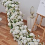 TR0005 Rose with leaves table runner for wedding decoration - Image 2