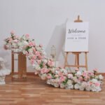 TR0005 Rose with leaves table runner for wedding decoration - Image 7