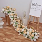 TR0005 Rose with leaves table runner for wedding decoration - Image 8