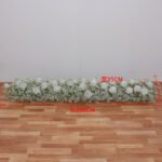 TR0007 White roses gyp table runner for wedding decoration - Image 7