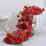 TR0009 Roses gyp table runner for wedding decoration - Image 5