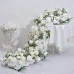 TR0009 Roses gyp table runner for wedding decoration