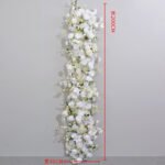 TR0012 White roses table runner for wedding decoration - Image 7