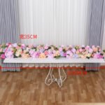 TR0013 Roses hydrangea table runner for wedding decoration - Image 7