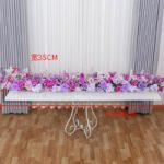 TR0013 Roses hydrangea table runner for wedding decoration - Image 8