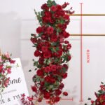 TR0017 Roses with leaves table runner for wedding decoration - Image 10