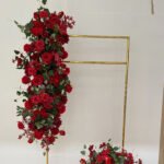 TR0017 Roses with leaves table runner for wedding decoration - Image 3