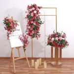 TR0017 Roses with leaves table runner for wedding decoration - Image 14