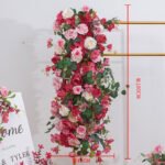 TR0017 Roses with leaves table runner for wedding decoration - Image 9