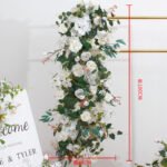 TR0017 Roses with leaves table runner for wedding decoration - Image 7