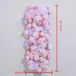 TR0022 Pink purple roses table runner for wedding decoration - Image 5