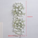 TR0040 White and red roses table runner for wedding decoration - Image 5