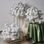 FA1002 White roses gyp flower arch 6ft 7ft 8ft - Image 7