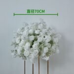 FA1002 White roses gyp flower arch 6ft 7ft 8ft - Image 9