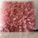 FW079 Rose pink pampas flower wall backdrop 8x8ft cloth fabric backup