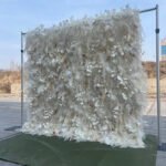 FW036 White plants pampas flower wall backdrop 8x8ft cloth fabric backup - Image 5