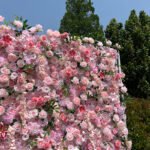 FW040 Pink flowers flower wall backdrop 8x8ft cloth fabric backup - Image 4