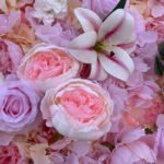 FW040 Pink flowers flower wall backdrop 8x8ft cloth fabric backup - Image 9