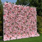 FW040 Pink flowers flower wall backdrop 8x8ft cloth fabric backup - Image 6
