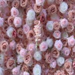 FW045 Pink roses flower wall backdrop 8x8ft cloth fabric backup - Image 2