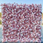 FW045 Pink roses flower wall backdrop 8x8ft cloth fabric backup