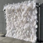 FW046 White pampas flower wall backdrop 8x8ft cloth fabric backup - Image 5