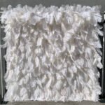 FW046 White pampas flower wall backdrop 8x8ft cloth fabric backup
