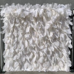 FW046 White pampas flower wall backdrop 8x8ft cloth fabric backup