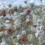 FW048 White roses orchid flower wall backdrop 8x8ft cloth fabric backup - Image 3