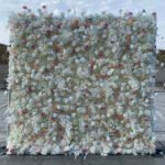 FW048 White roses orchid flower wall backdrop 8x8ft cloth fabric backup