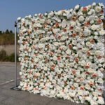 FW051 White rose peony flower wall backdrop 8x8ft cloth fabric backup - Image 4
