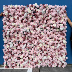 FW055 Roses flower wall backdrop 8x8ft cloth fabric backup