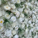 FW060 White rose flower wall backdrop 8x8ft cloth fabric backup - Image 2