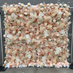 FW062 Pampas autumn flower wall backdrop 8x8ft cloth fabric backup