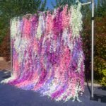 FW065 Pink purple wisteria flower wall backdrop 8x8ft cloth fabric backup - Image 5